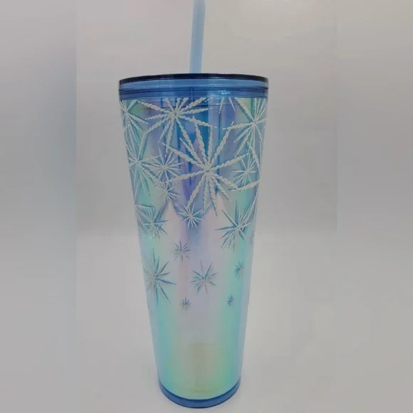 STARBUCKS LIMITED EDITION CUP BLUE WITH SNOW FLAKES NEW - Picture 3 of 6